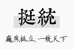 挺统名字的寓意及含义