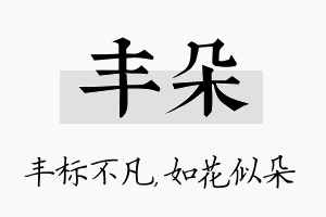 丰朵名字的寓意及含义