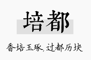 培都名字的寓意及含义