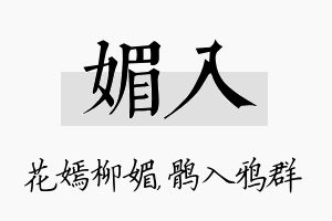 媚入名字的寓意及含义