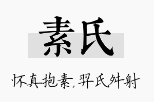 素氏名字的寓意及含义