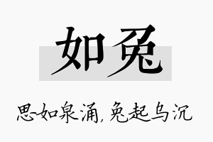 如兔名字的寓意及含义