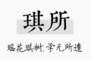 琪所名字的寓意及含义