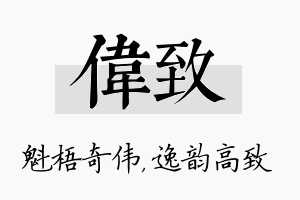 伟致名字的寓意及含义