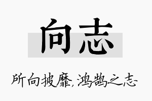 向志名字的寓意及含义