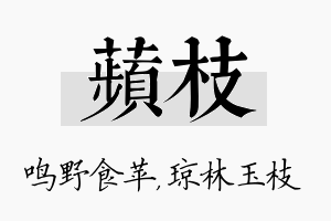 苹枝名字的寓意及含义