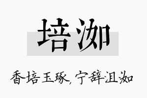 培洳名字的寓意及含义