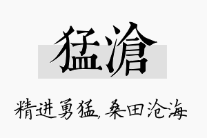 猛沧名字的寓意及含义