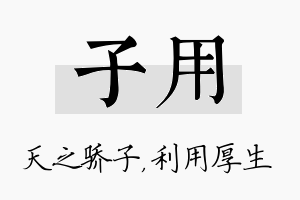 子用名字的寓意及含义