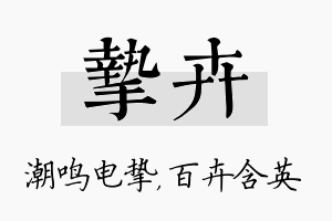 挚卉名字的寓意及含义