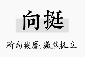 向挺名字的寓意及含义