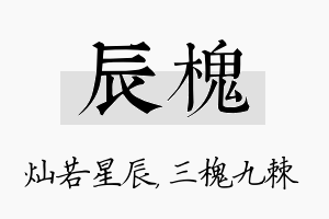 辰槐名字的寓意及含义