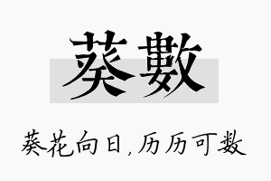 葵数名字的寓意及含义