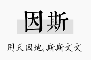 因斯名字的寓意及含义