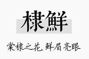 棣鲜名字的寓意及含义