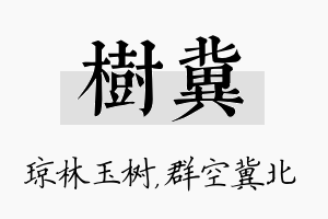 树冀名字的寓意及含义