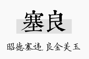 塞良名字的寓意及含义