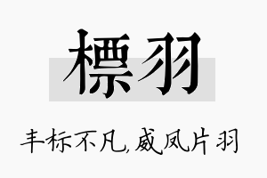 标羽名字的寓意及含义