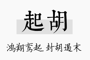 起胡名字的寓意及含义