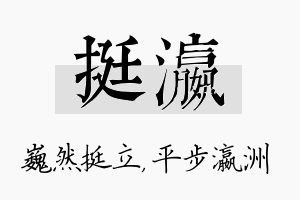 挺瀛名字的寓意及含义