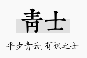 青士名字的寓意及含义