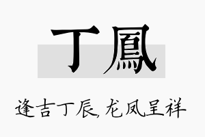 丁凤名字的寓意及含义