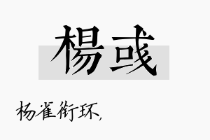 杨彧名字的寓意及含义