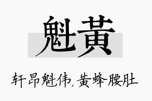 魁黄名字的寓意及含义