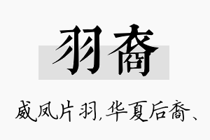 羽裔名字的寓意及含义