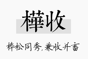 桦收名字的寓意及含义