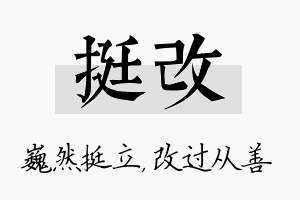 挺改名字的寓意及含义