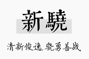 新骁名字的寓意及含义