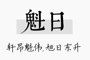 魁日名字的寓意及含义