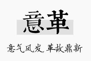 意革名字的寓意及含义