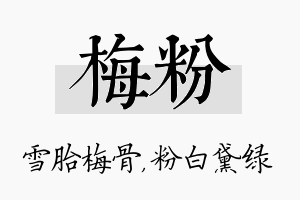 梅粉名字的寓意及含义