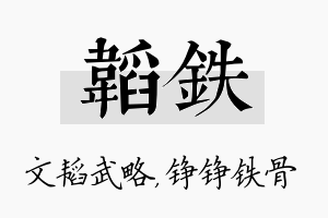 韬铁名字的寓意及含义