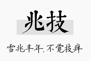 兆技名字的寓意及含义