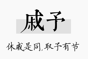 戚予名字的寓意及含义