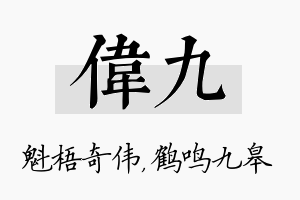 伟九名字的寓意及含义