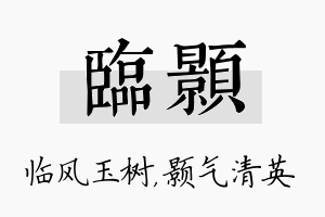 临颢名字的寓意及含义