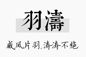 羽涛名字的寓意及含义