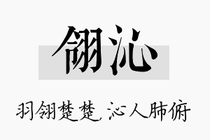 翎沁名字的寓意及含义