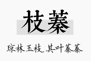 枝蓁名字的寓意及含义