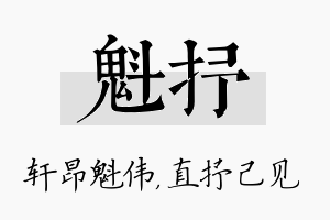 魁抒名字的寓意及含义