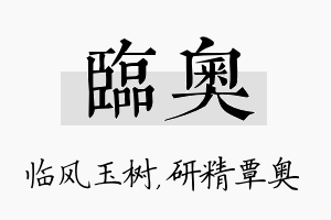 临奥名字的寓意及含义