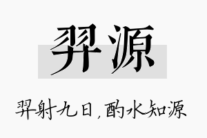 羿源名字的寓意及含义