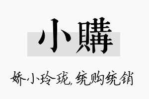 小购名字的寓意及含义