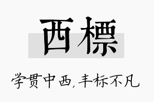 西标名字的寓意及含义