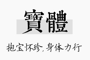 宝体名字的寓意及含义