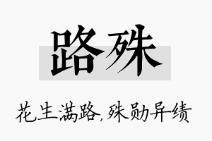 路殊名字的寓意及含义